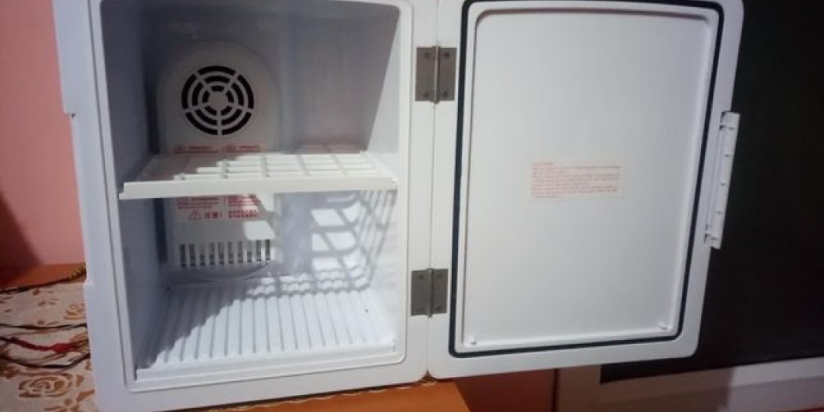 frigider mic pentru camera, alb, cu un raf la interior