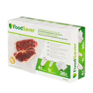 cutie cu role si pungi de vidat alimente de la FoodSaver